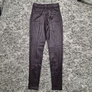 NWT Tractr Burgundy / Wine Faux Leather Pants Size 0 / 25